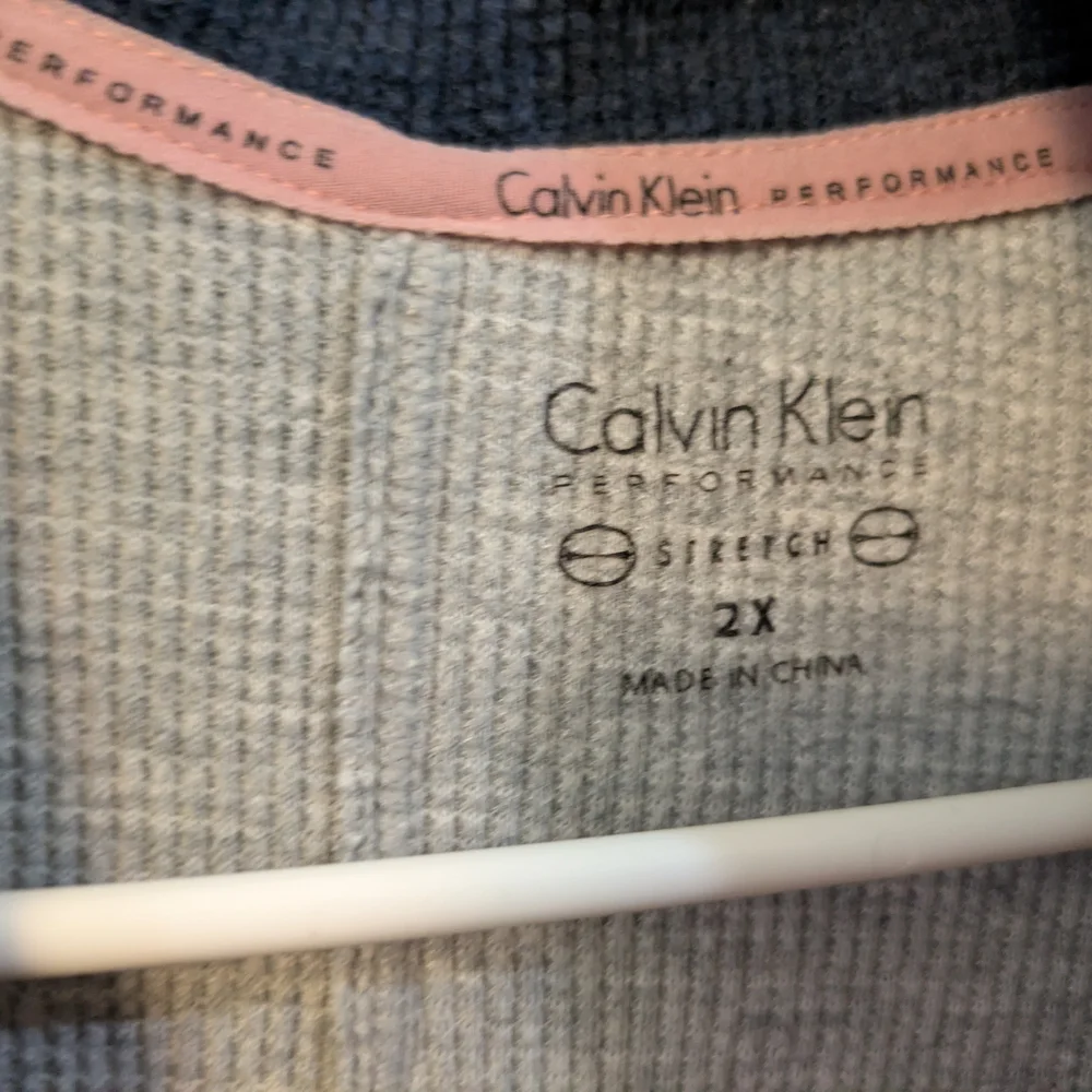 Calvin Klein Navy Cowl Neck top with Black Sleeves - Picture 2 of 10